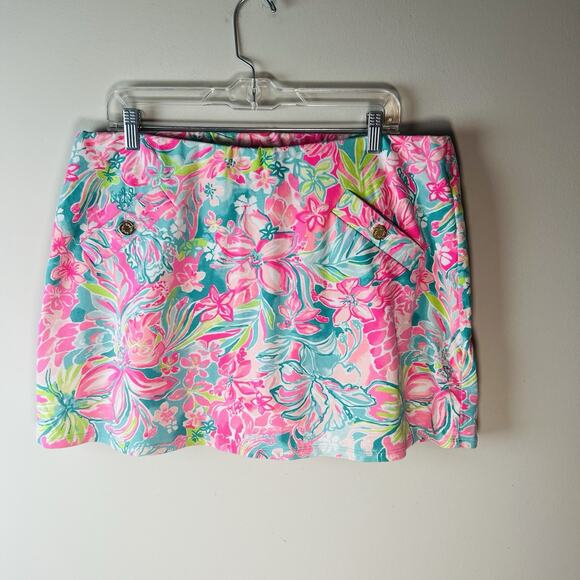 Lilly Pulitzer Madison Skort Multi Hot On The Scene Size XL - Picture 1 of 8